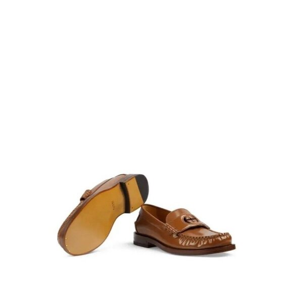 Gucci 738470 Mens Brown Leather Millennial Ribot GG Loafers 13 UK 13.5 US $850 - Picture 2 of 12
